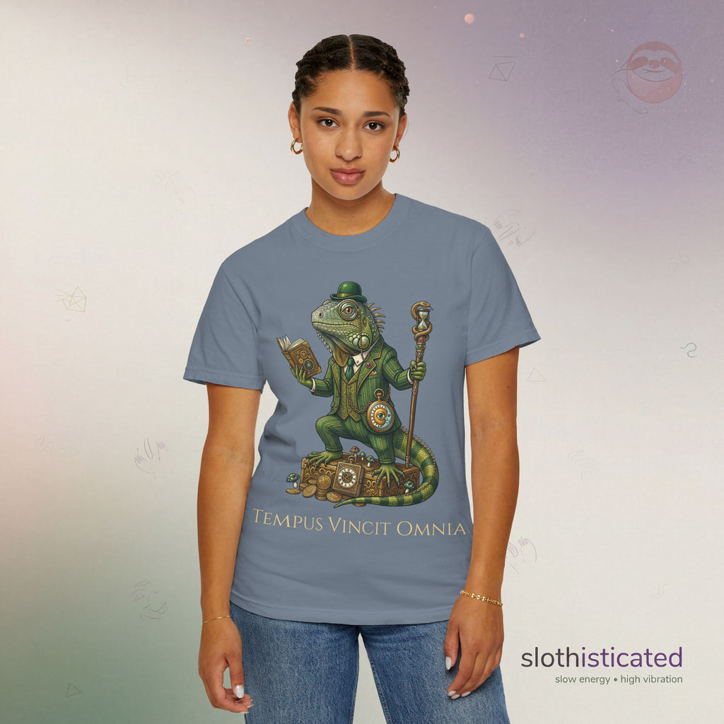 The Keeper of Hours — Mystical Iguana Sage T-Shirt