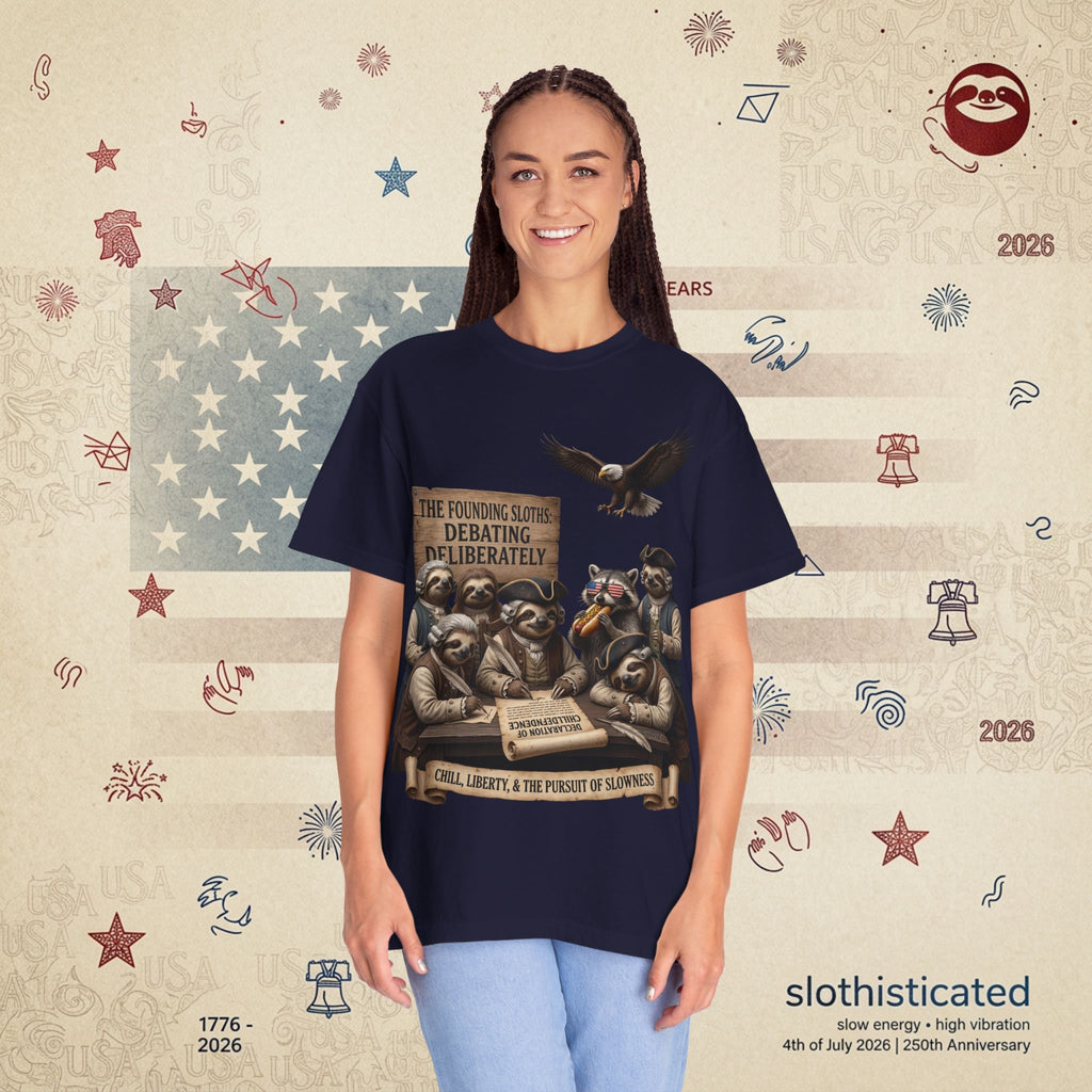 The Founding Sloths — Debating Deliberately Colonial Sloth Tee