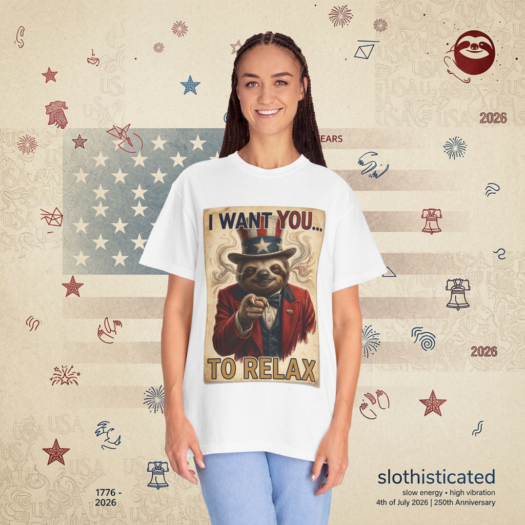 Uncle Slow — Patriotic Uncle Sam Sloth Relax Parody T-Shirt