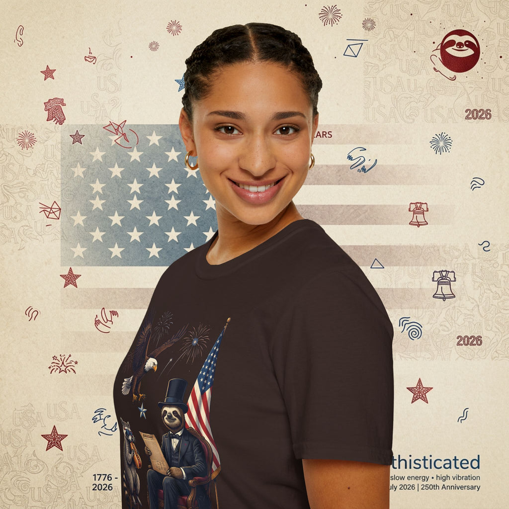 The Statesman — Lincoln-Era Sloth Portrait Tee