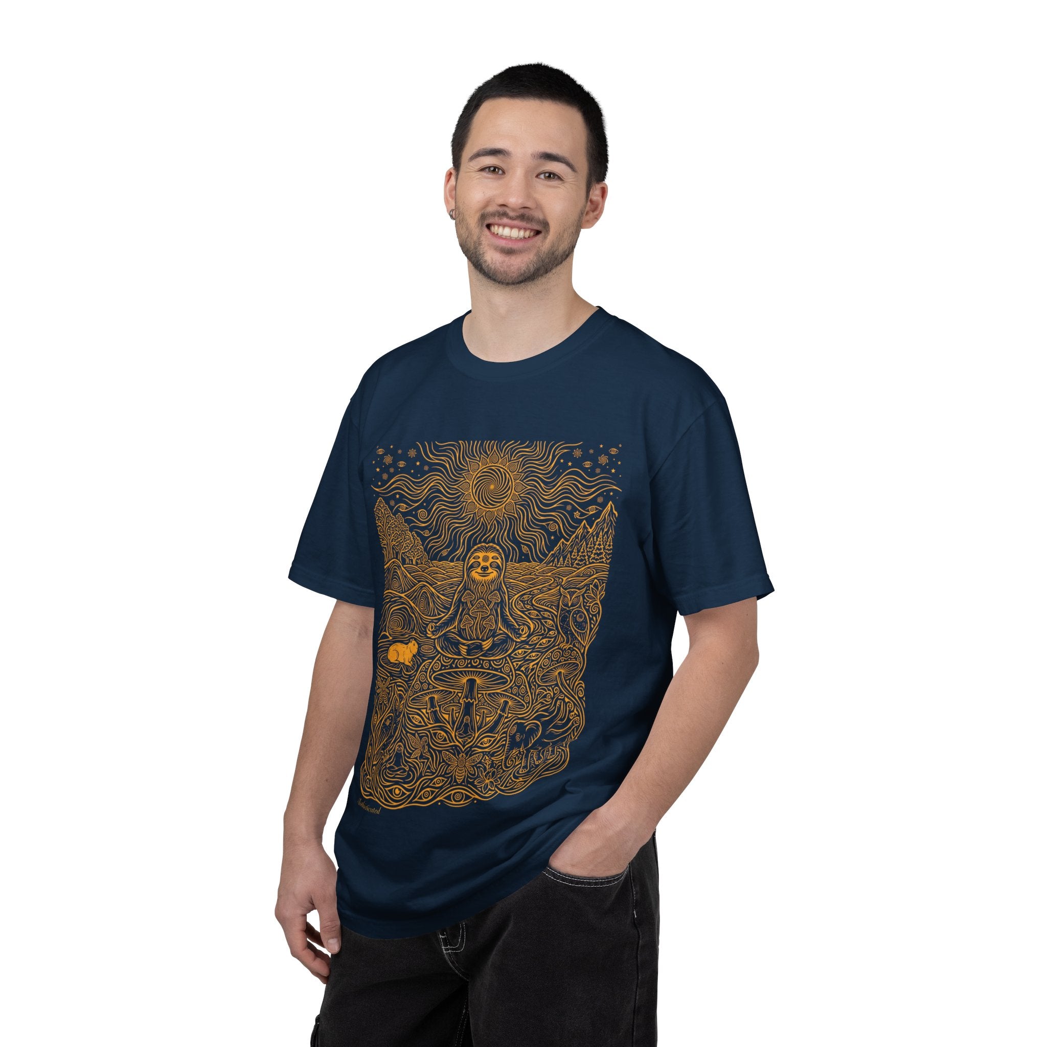 The Stillness — Meditating Sloth Mandala T-Shirt