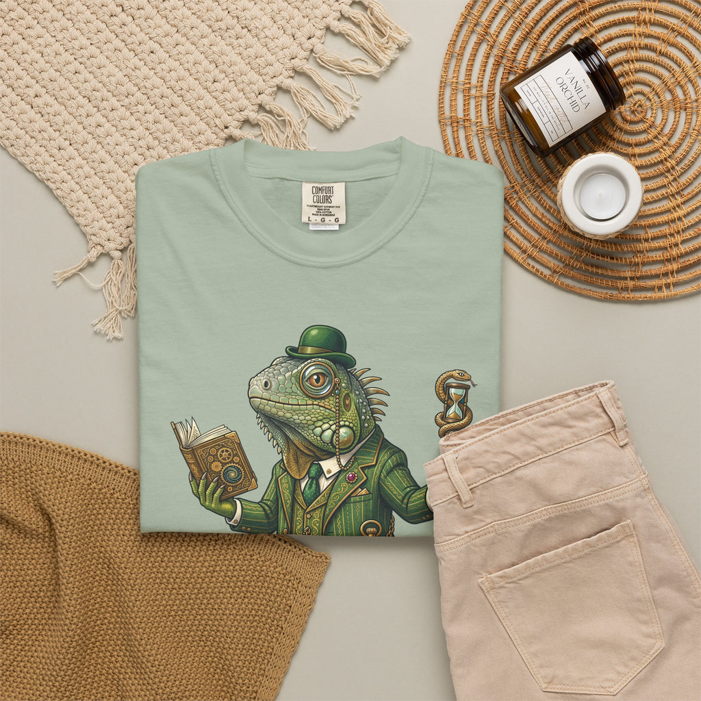 The Keeper of Hours — Mystical Iguana Sage T-Shirt