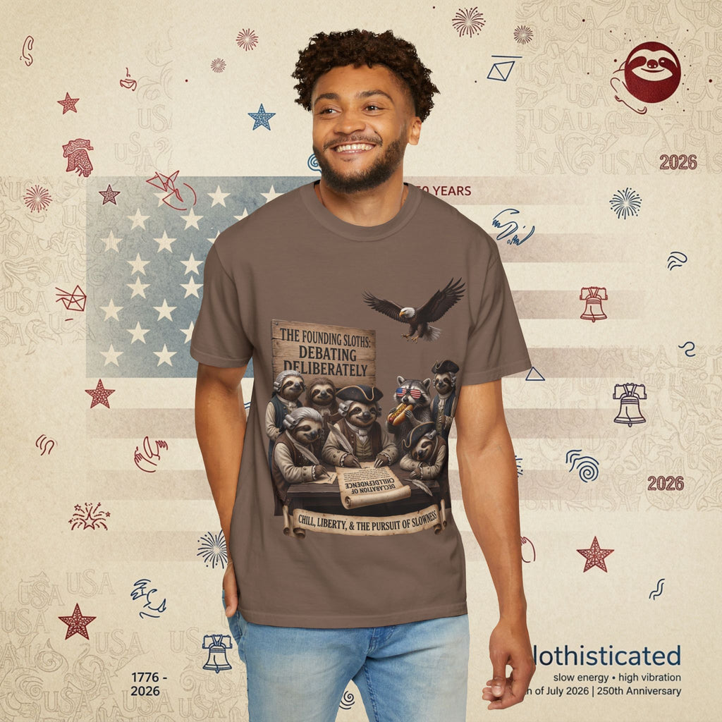 The Founding Sloths — Debating Deliberately Colonial Sloth Tee