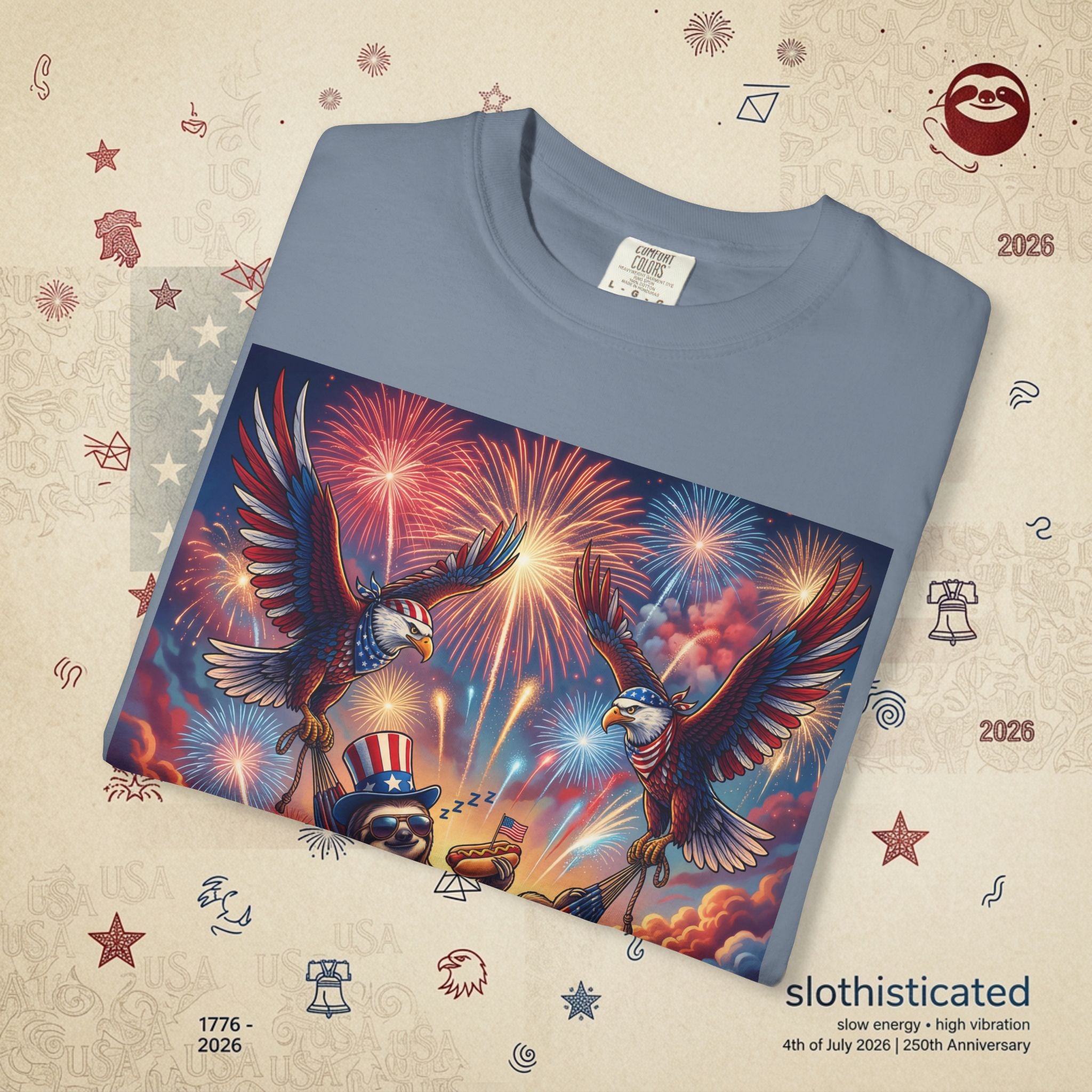 The Repose — Sloth Hammock 250th Anniversary T-Shirt