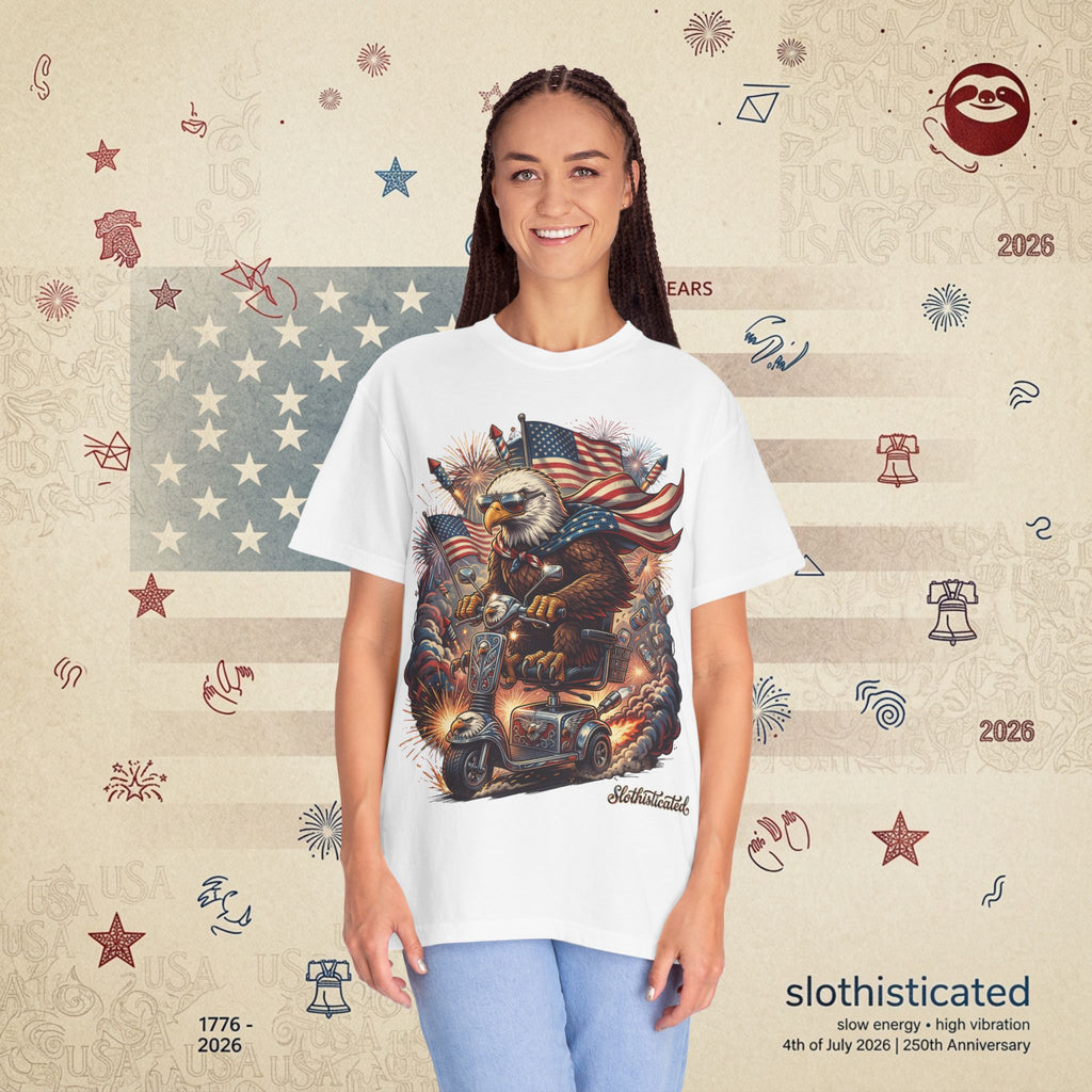 The Outrider — Patriotic Bald Eagle Motorcycle T-Shirt