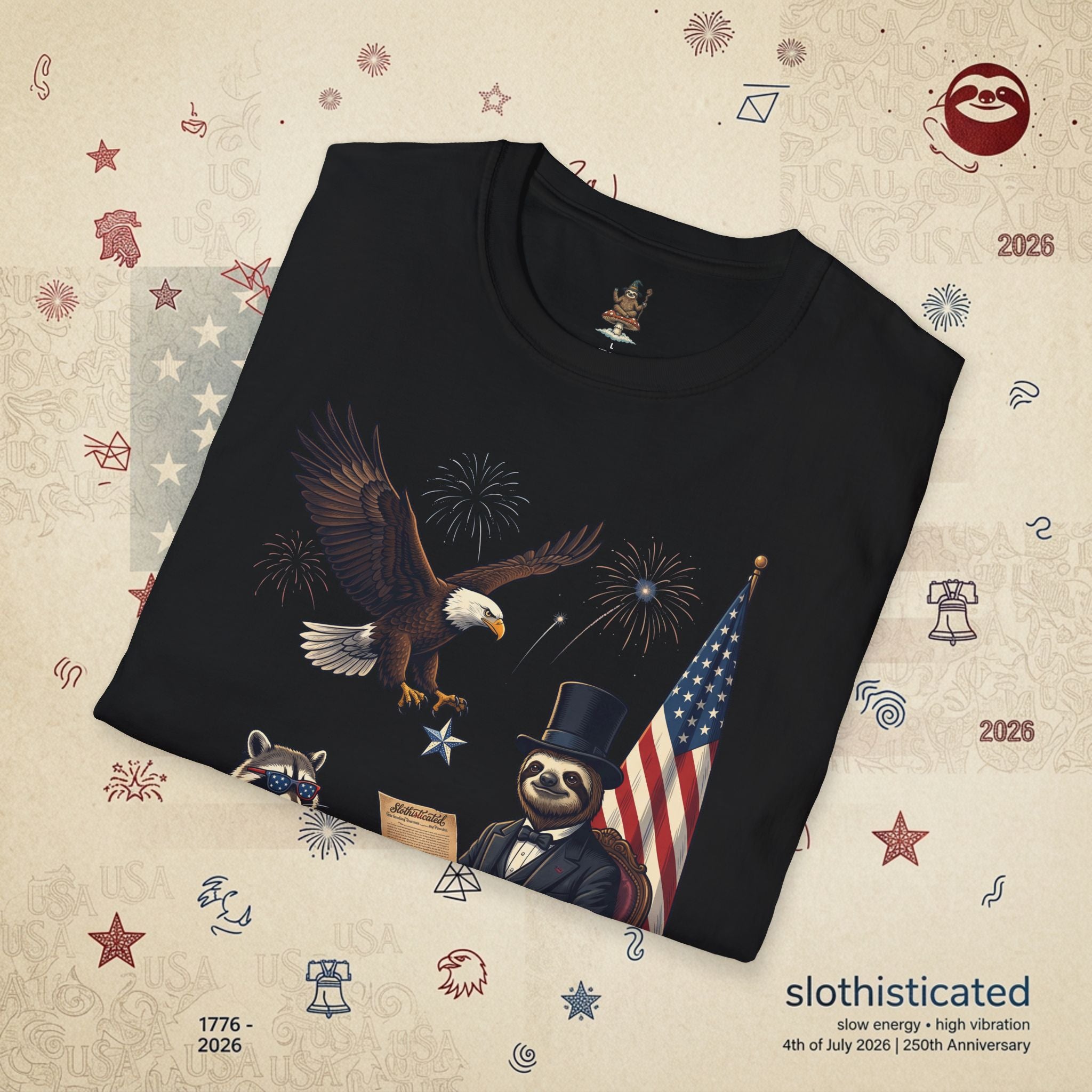 The Statesman — Lincoln-Era Sloth Portrait Tee