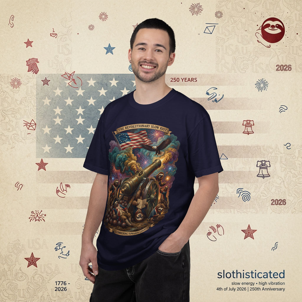 The Slow Riot — Patriotic Revolutionary Cannon 1776–2026 T-Shirt