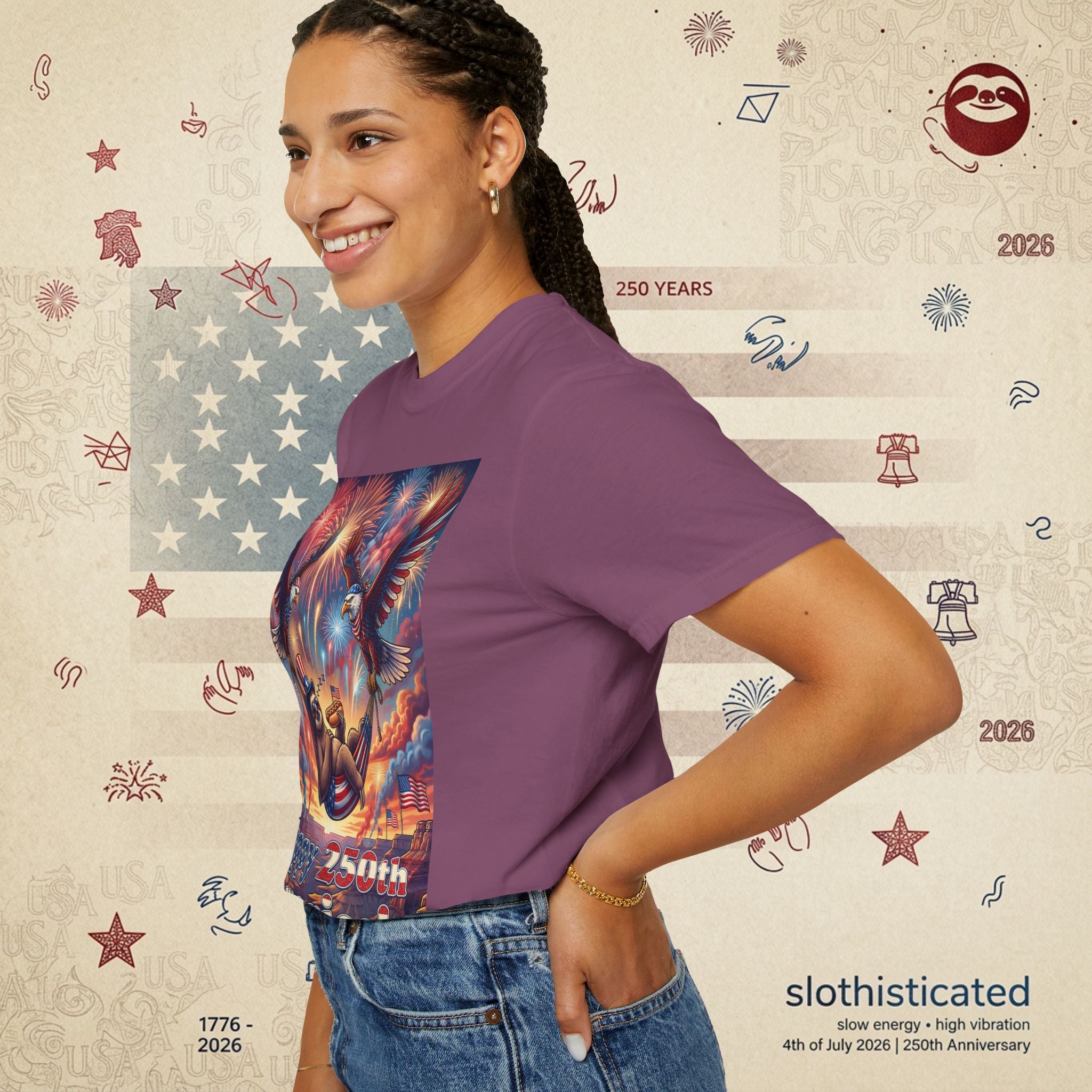 The Repose — Sloth Hammock 250th Anniversary T-Shirt
