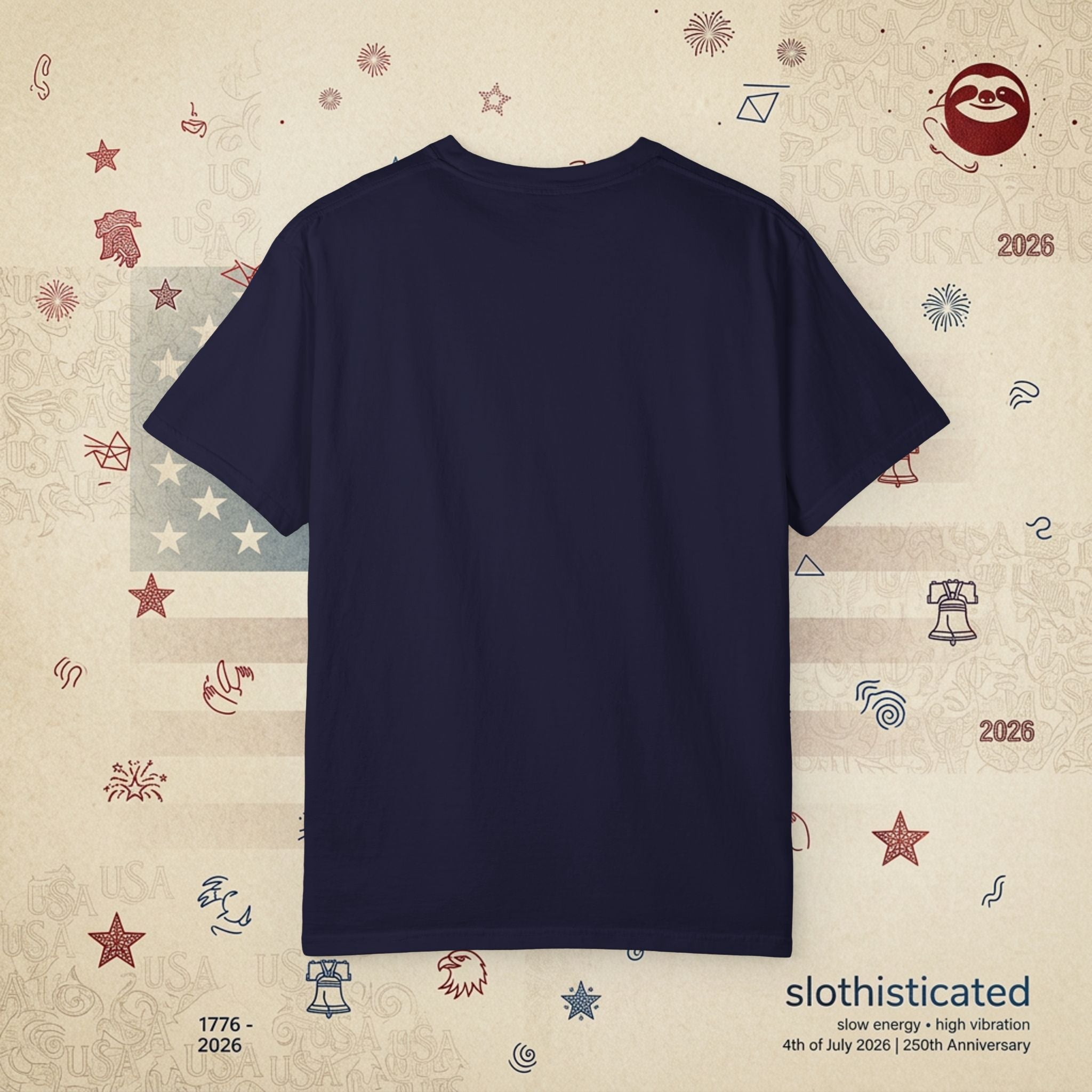The Late Brunch — Liberty Bell Sloth Vintage Illustration Tee