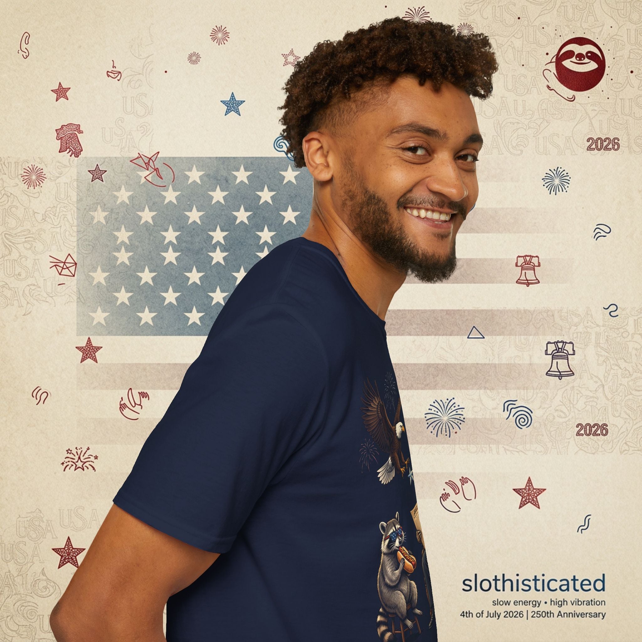The Statesman — Lincoln-Era Sloth Portrait Tee