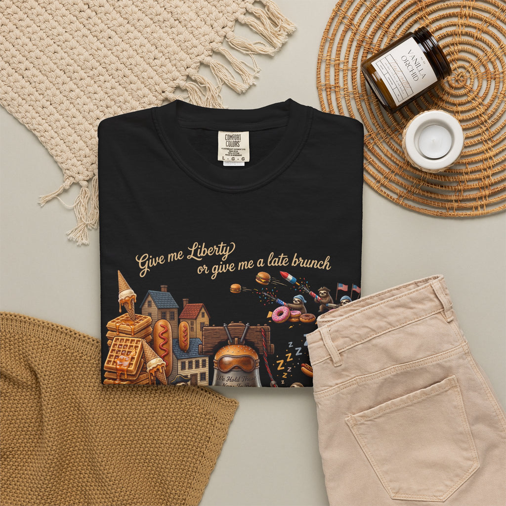 The Late Brunch — Liberty Bell Sloth Vintage Illustration Tee