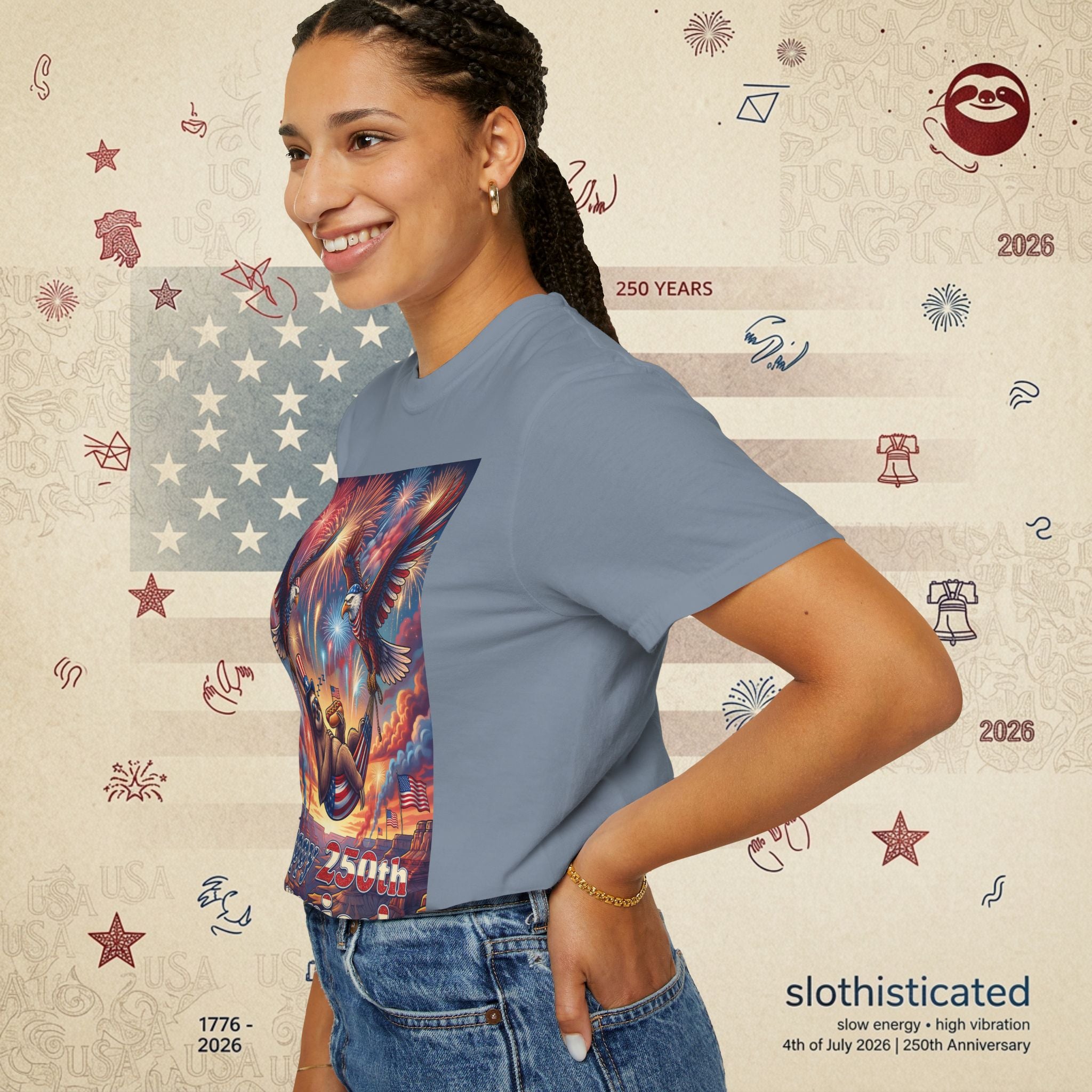 The Repose — Sloth Hammock 250th Anniversary T-Shirt