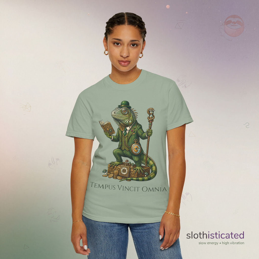 The Keeper of Hours — Mystical Iguana Sage T-Shirt