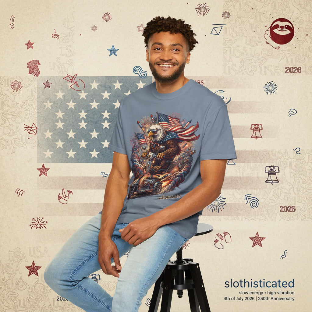 The Outrider — Patriotic Bald Eagle Motorcycle T-Shirt