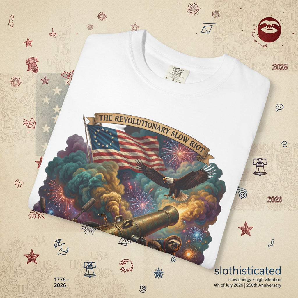 The Slow Riot — Patriotic Revolutionary Cannon 1776–2026 T-Shirt