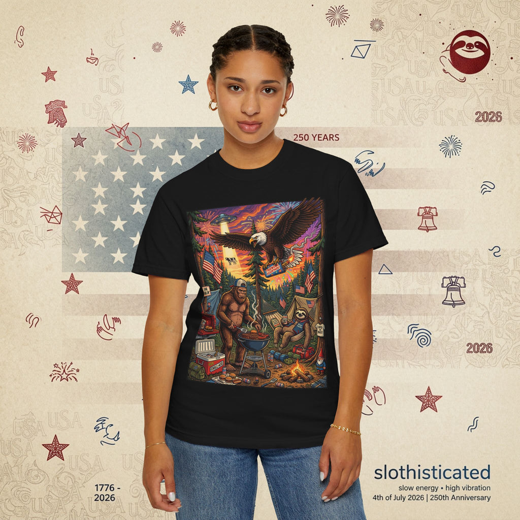 The Pitmaster — Patriotic Sasquatch Eagle Cookout T-Shirt