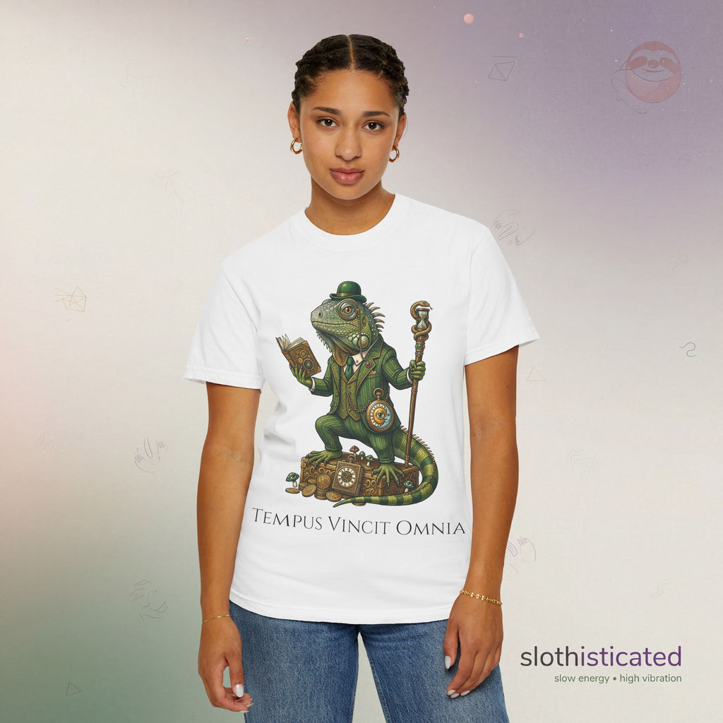 The Keeper of Hours — Mystical Iguana Sage T-Shirt