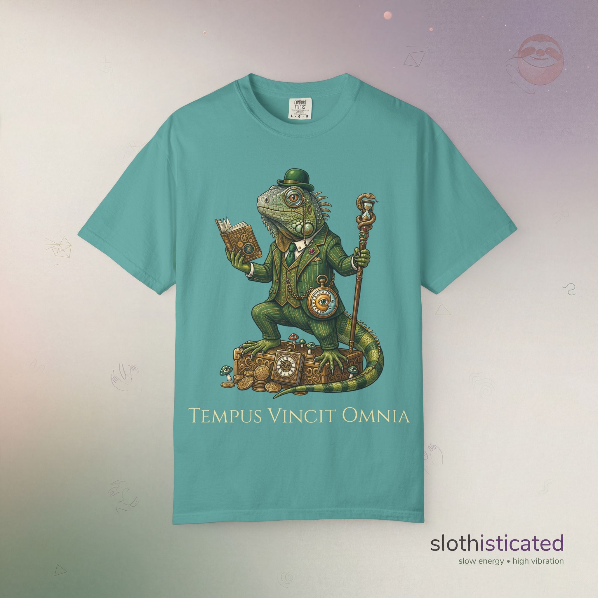 The Keeper of Hours — Mystical Iguana Sage T-Shirt