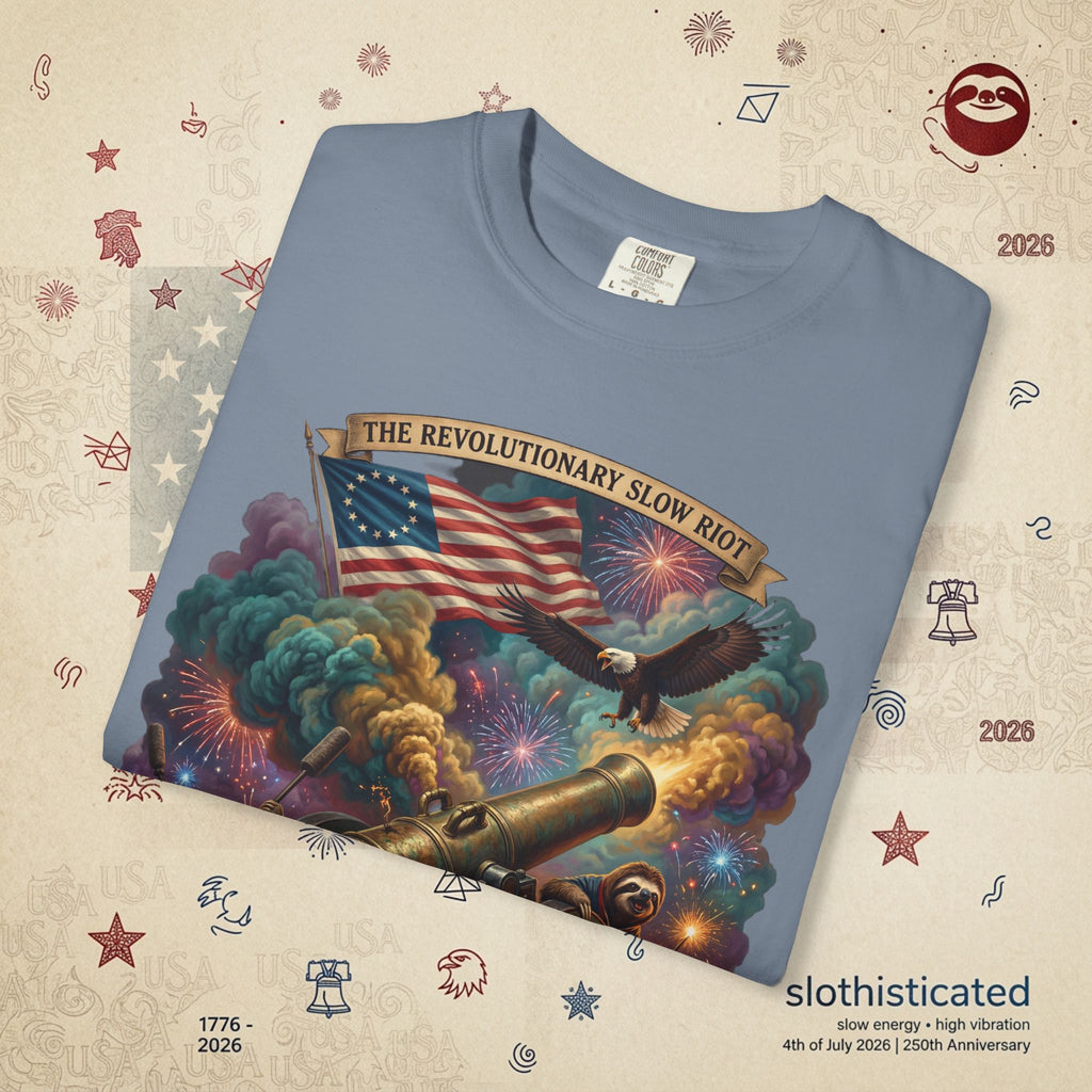The Slow Riot — Patriotic Revolutionary Cannon 1776–2026 T-Shirt