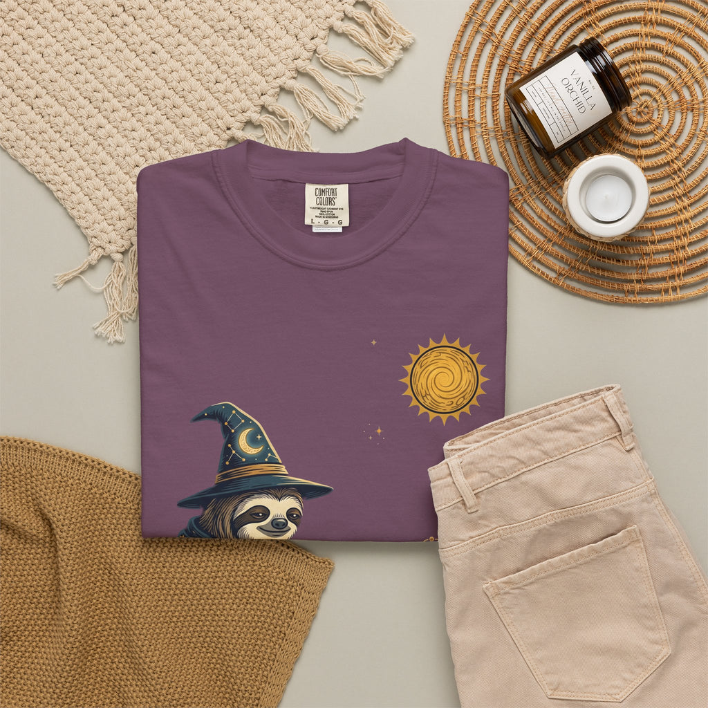 Wizard Sloth vs. Capybara Chess T-Shirt — Cute Fantasy Animal Game Tee
