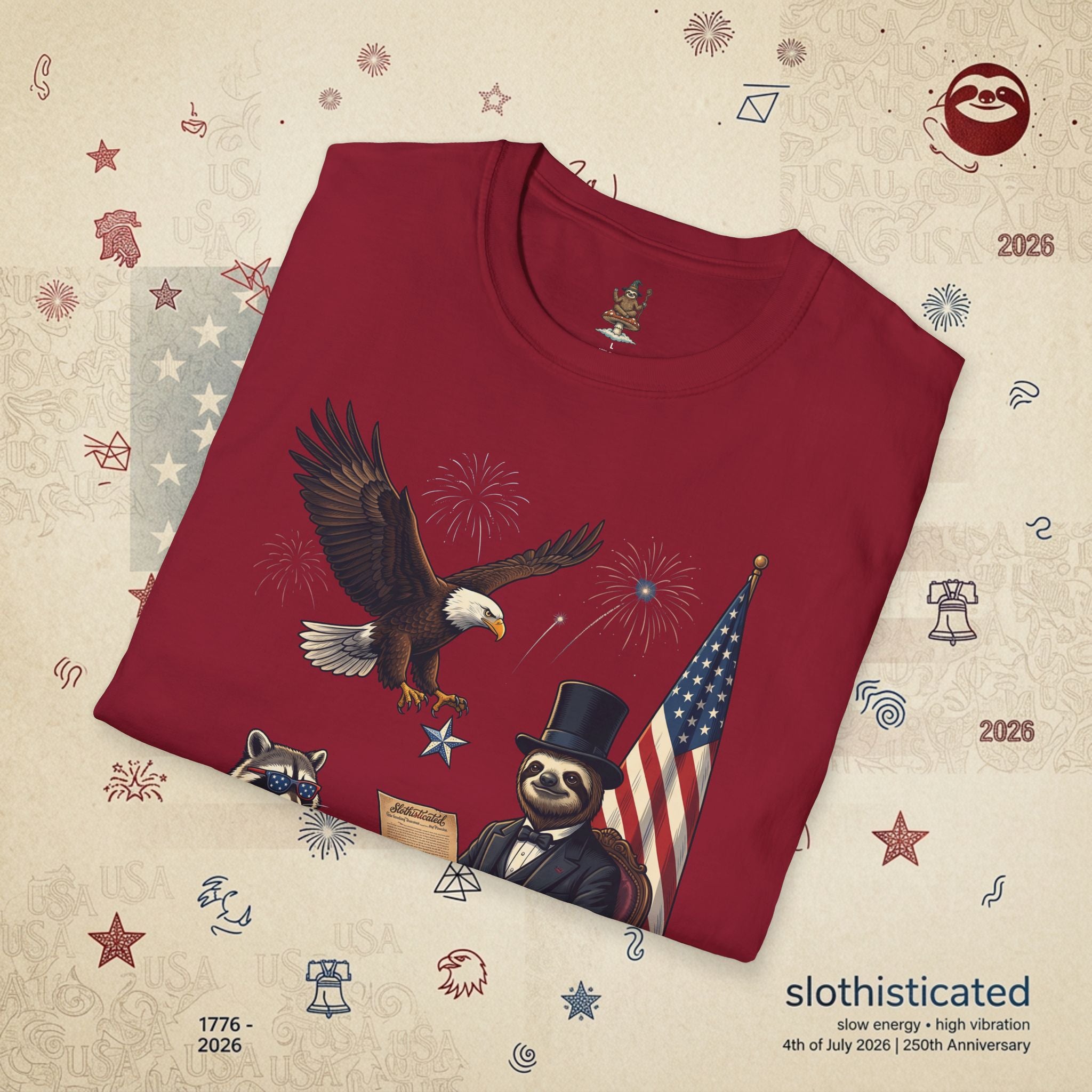 The Statesman — Lincoln-Era Sloth Portrait Tee