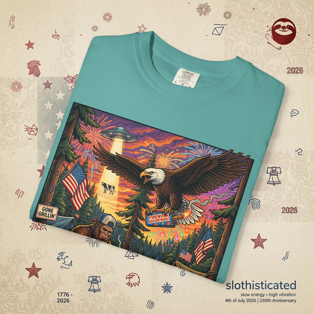 The Pitmaster — Patriotic Sasquatch Eagle Cookout T-Shirt