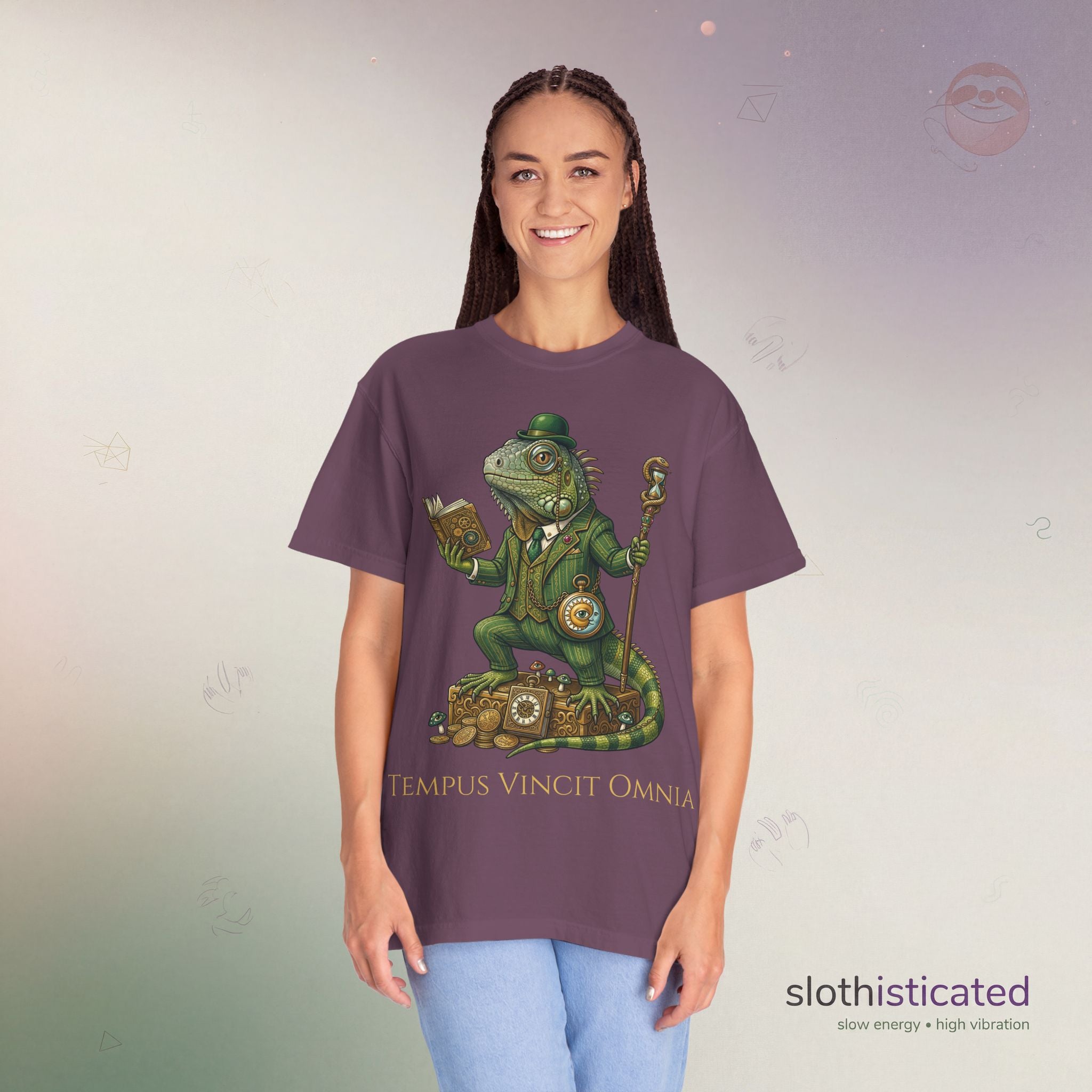 The Keeper of Hours — Mystical Iguana Sage T-Shirt