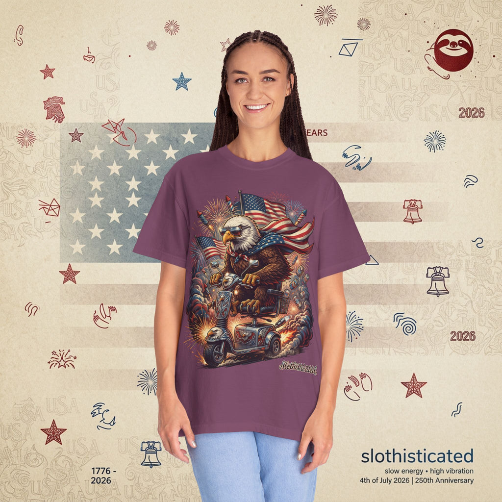 The Outrider — Patriotic Bald Eagle Motorcycle T-Shirt