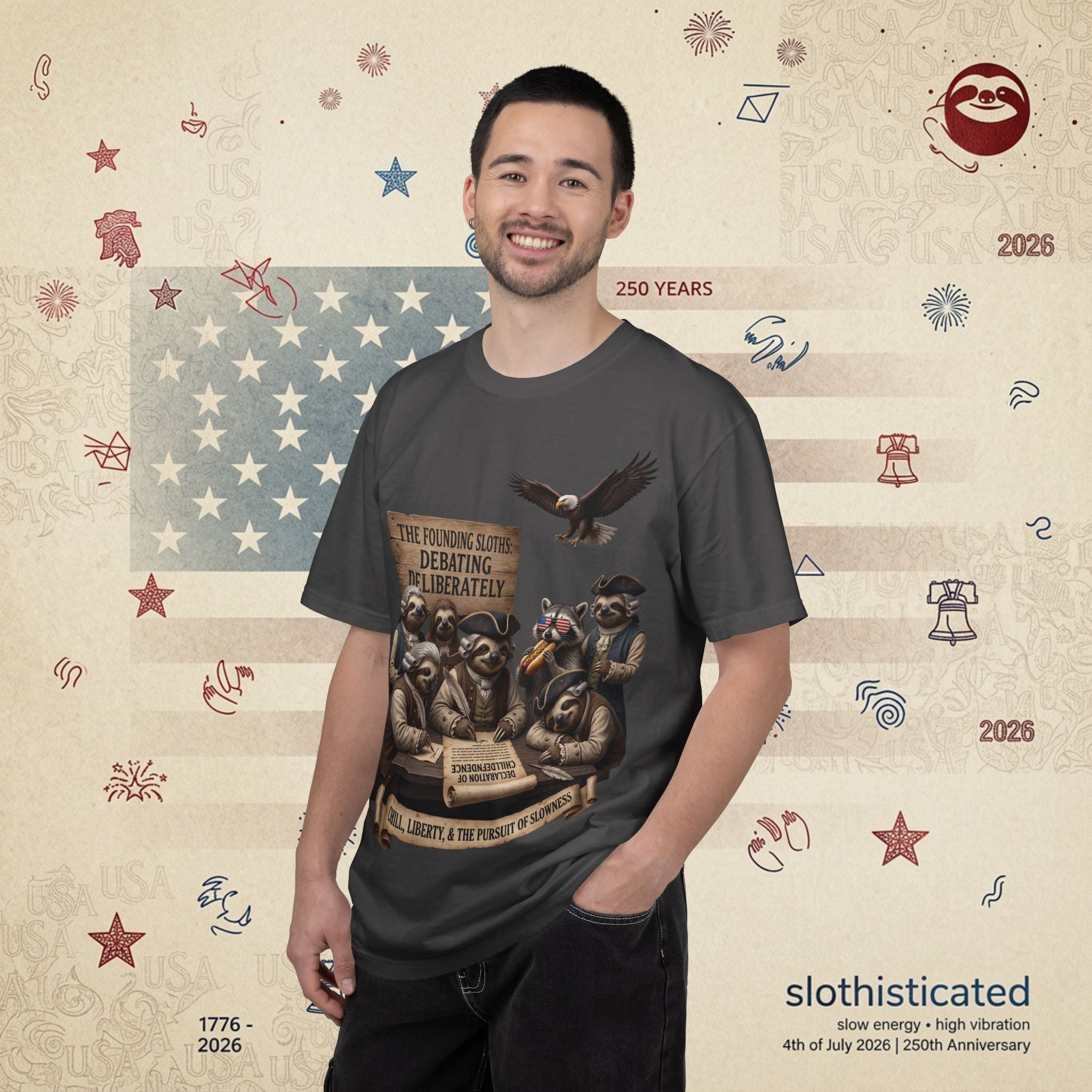 The Founding Sloths — Debating Deliberately Colonial Sloth Tee
