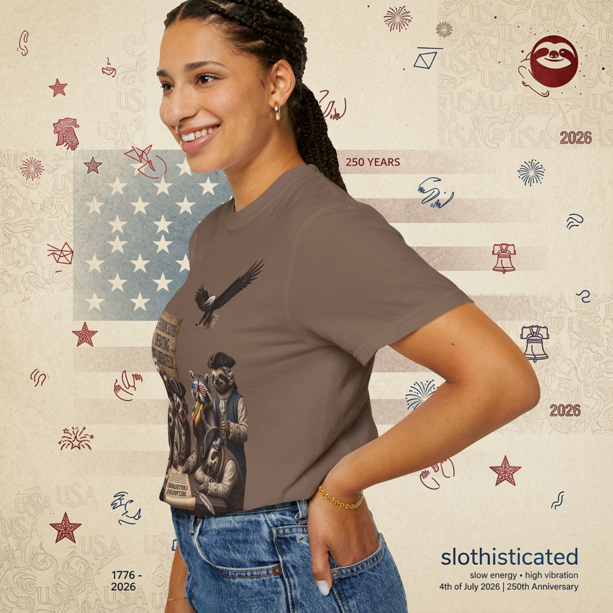 The Founding Sloths — Debating Deliberately Colonial Sloth Tee