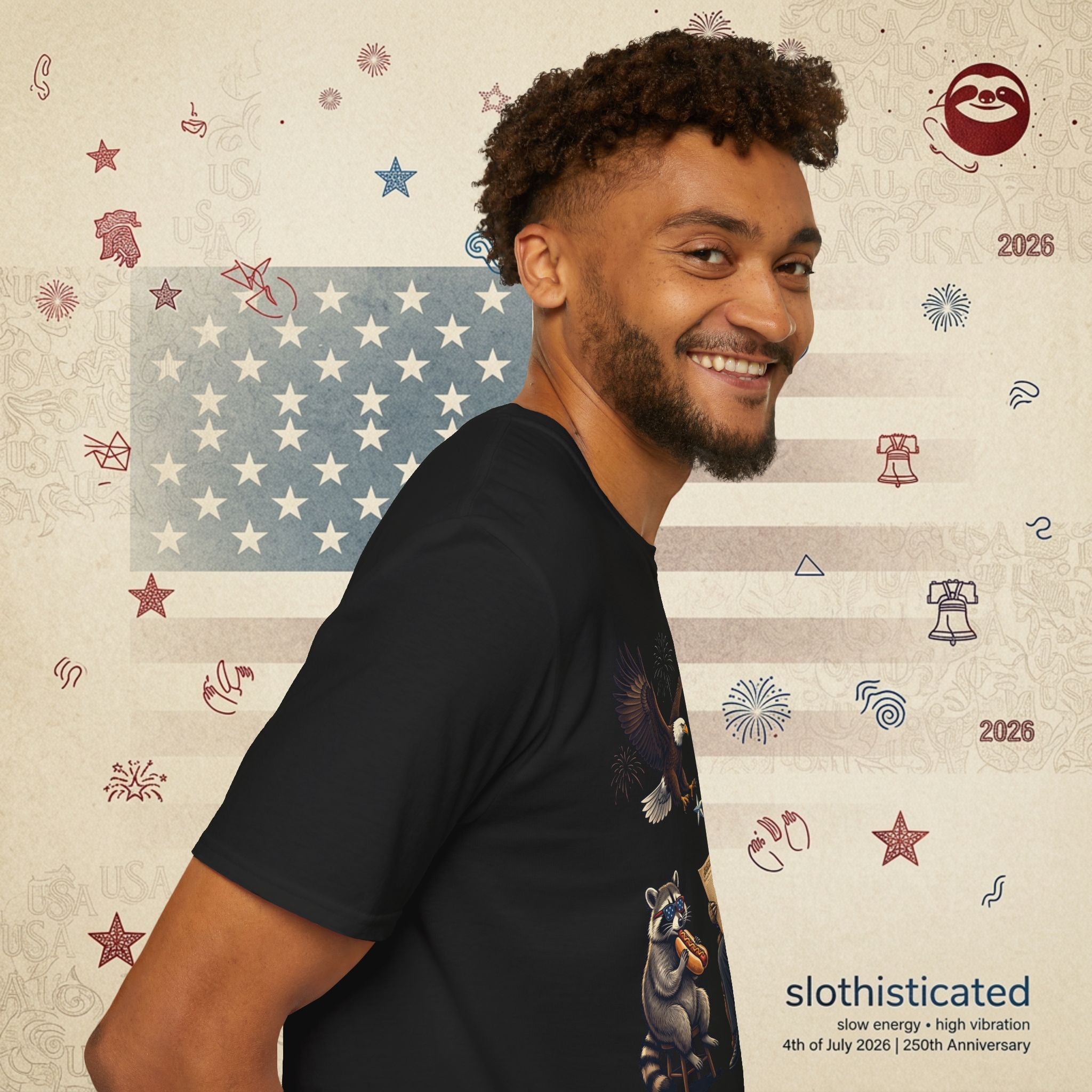 The Statesman — Lincoln-Era Sloth Portrait Tee