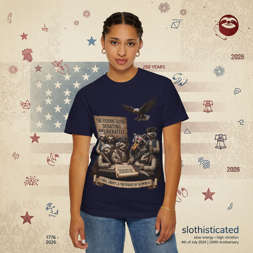 The Founding Sloths — Debating Deliberately Colonial Sloth Tee