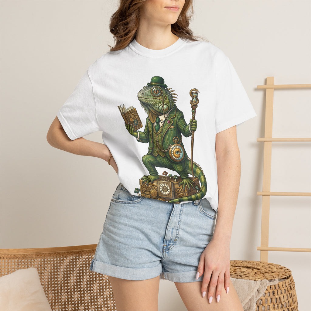 The Keeper of Hours — Mystical Iguana Sage T-Shirt