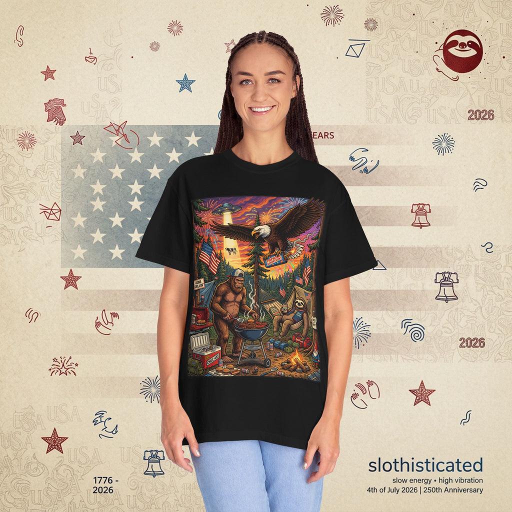 The Pitmaster — Patriotic Sasquatch Eagle Cookout T-Shirt