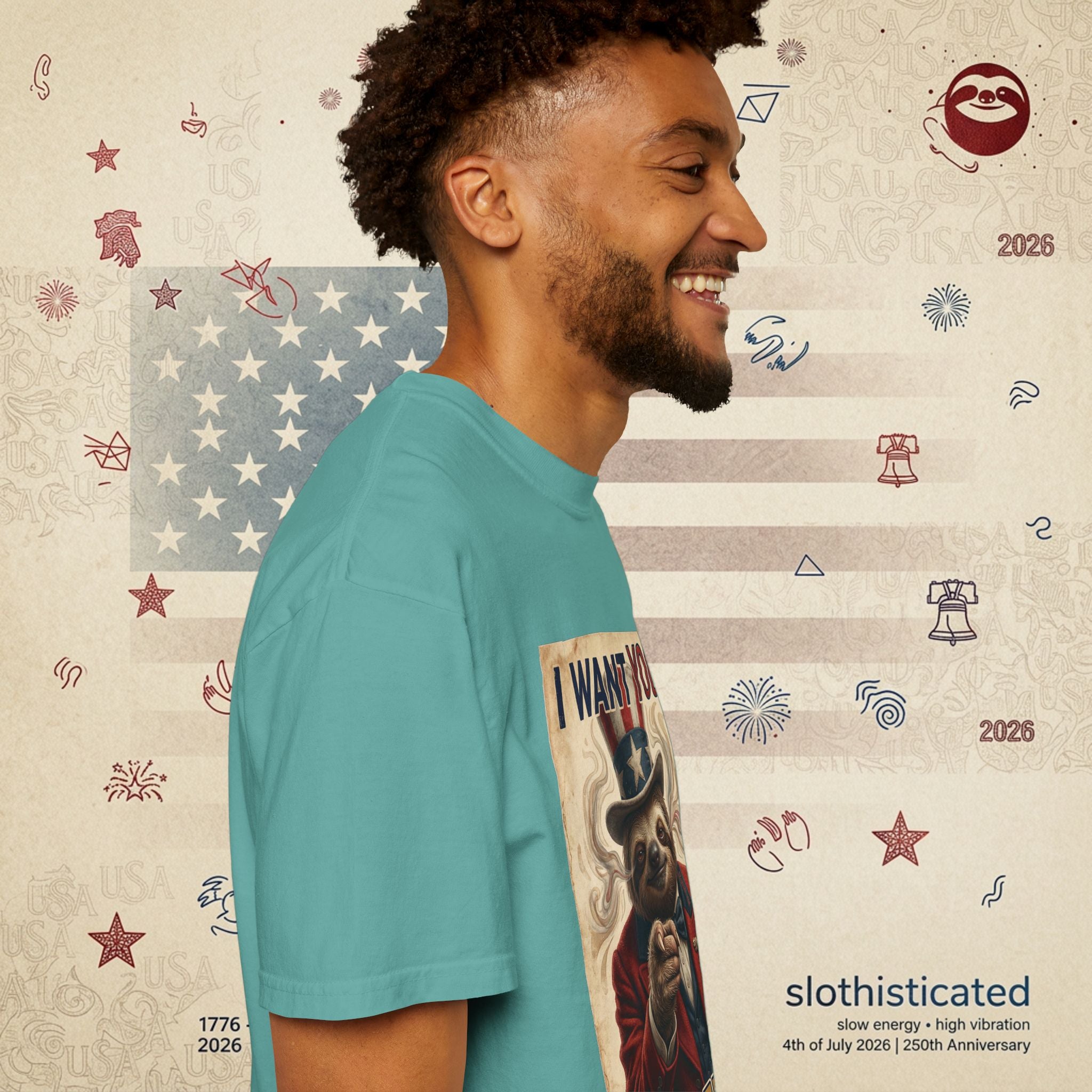 Uncle Slow — Patriotic Uncle Sam Sloth Relax Parody T-Shirt