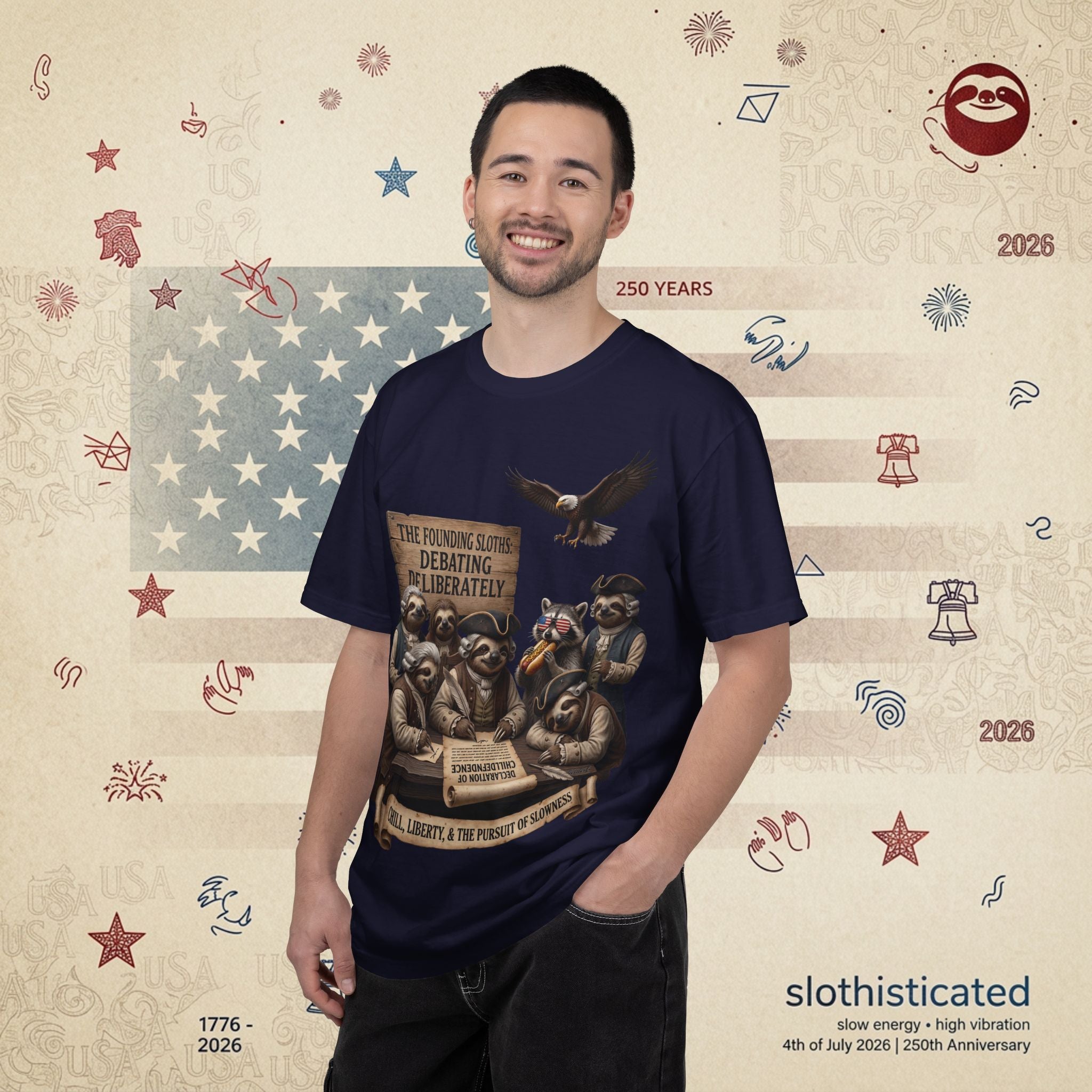 The Founding Sloths — Debating Deliberately Colonial Sloth Tee