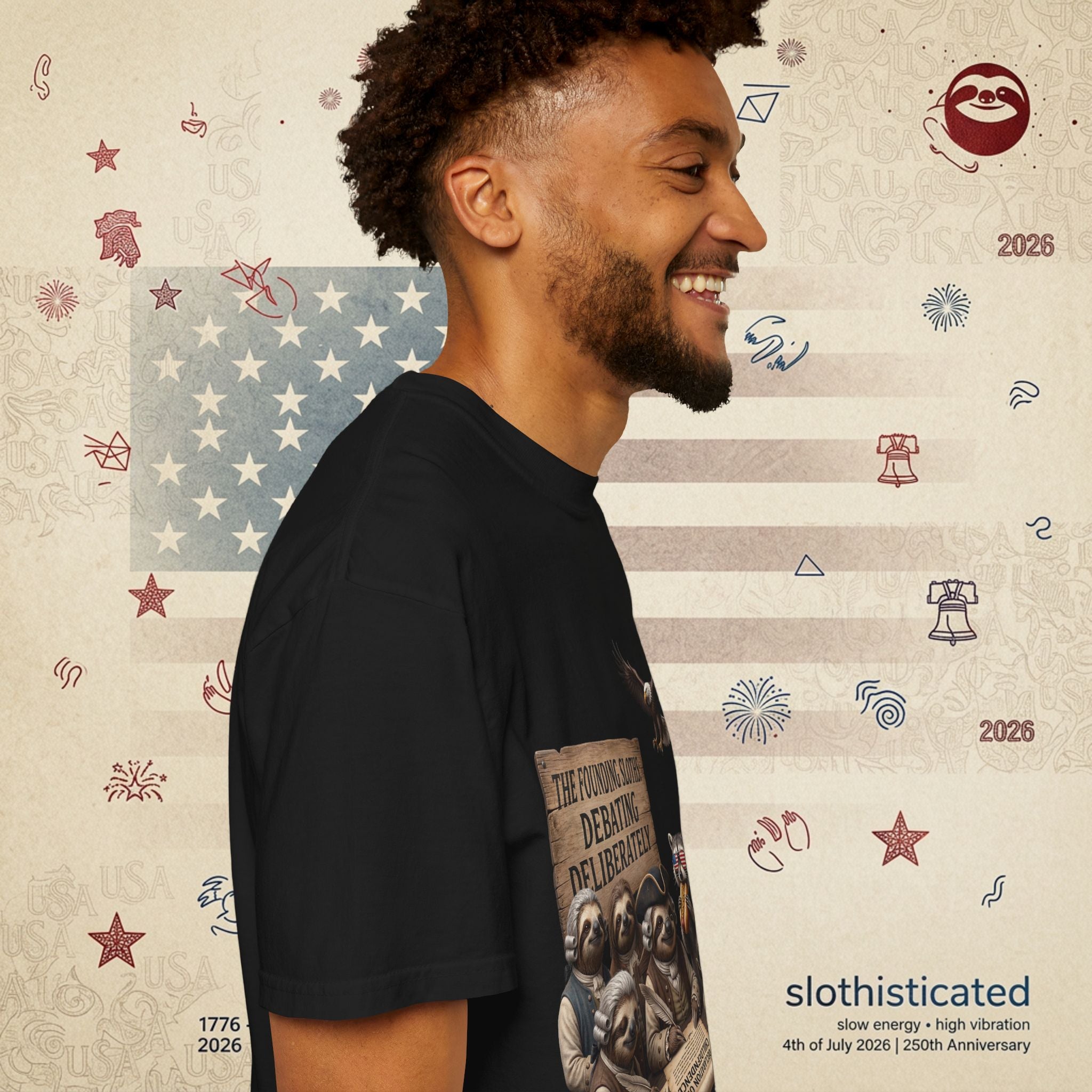 The Founding Sloths — Debating Deliberately Colonial Sloth Tee