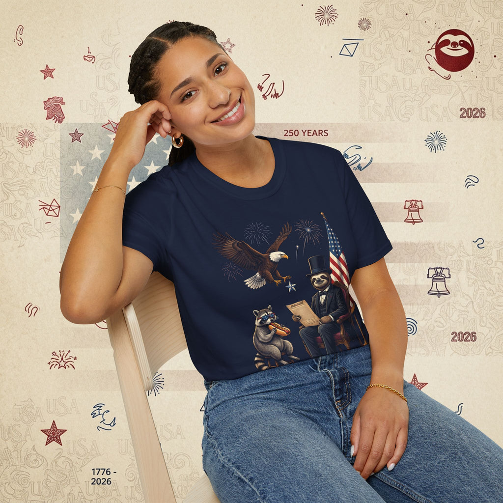 The Statesman — Lincoln-Era Sloth Portrait Tee