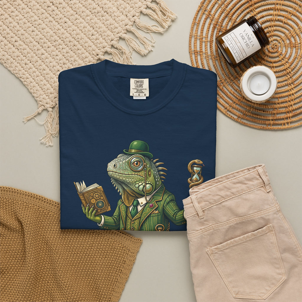 The Keeper of Hours — Mystical Iguana Sage T-Shirt