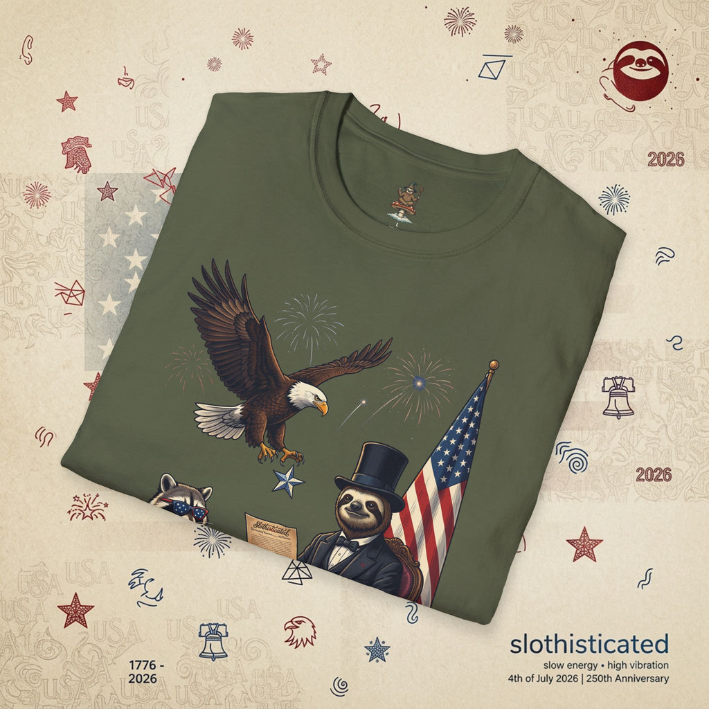 The Statesman — Lincoln-Era Sloth Portrait Tee