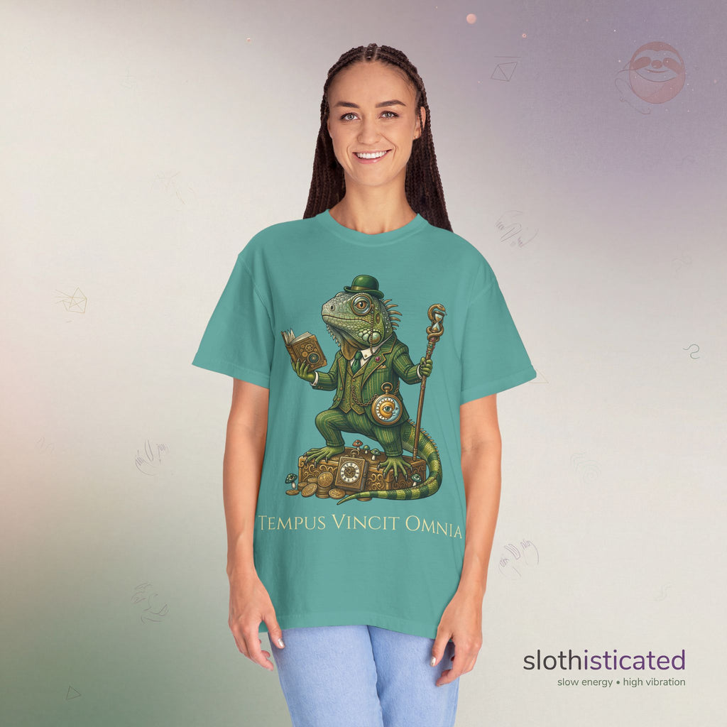 The Keeper of Hours — Mystical Iguana Sage T-Shirt