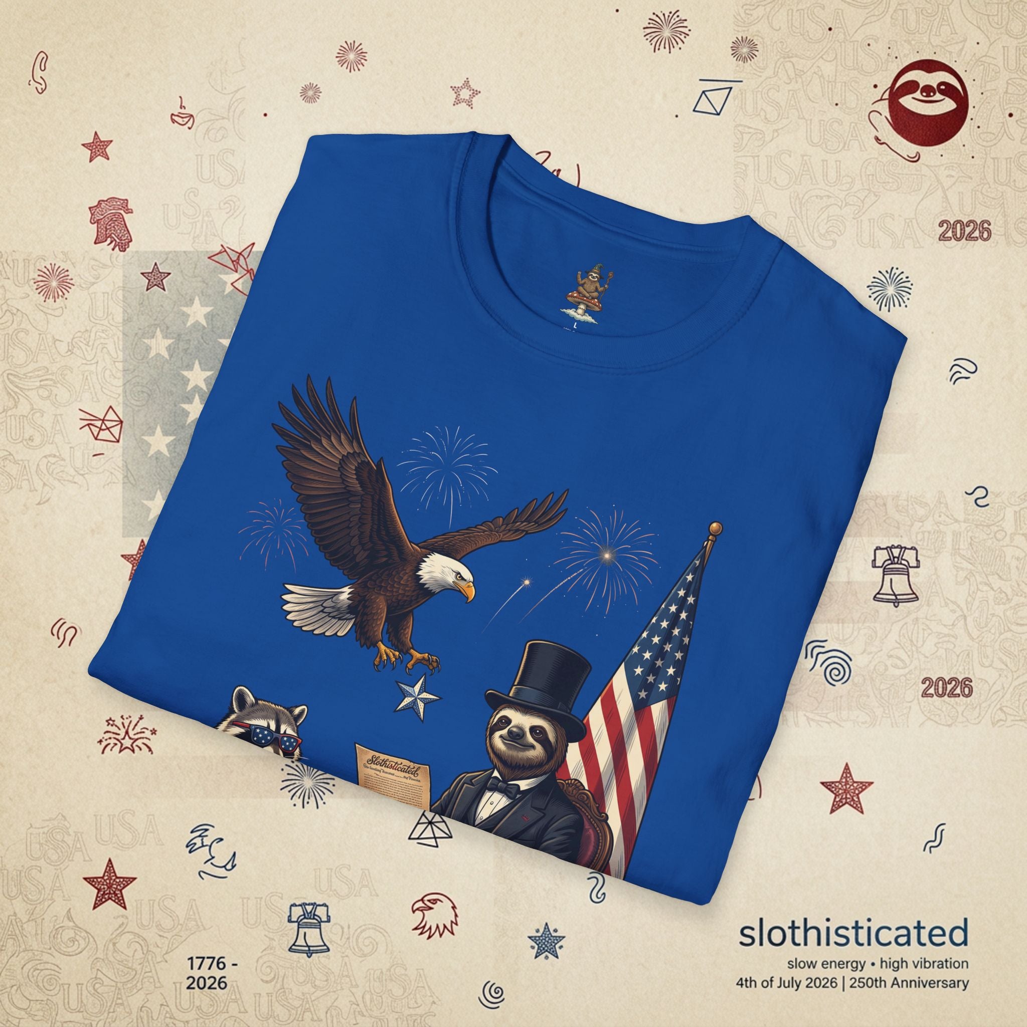 The Statesman — Lincoln-Era Sloth Portrait Tee