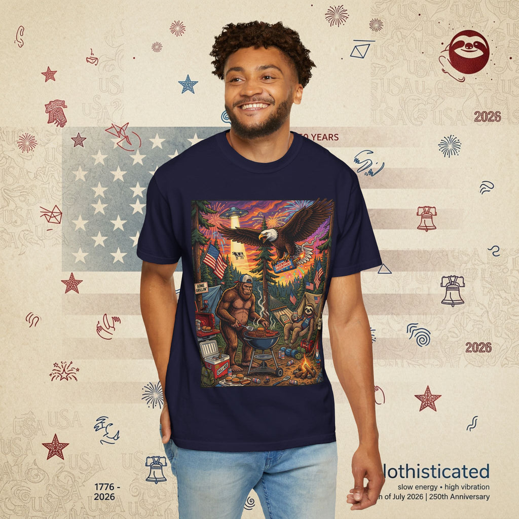 The Pitmaster — Patriotic Sasquatch Eagle Cookout T-Shirt