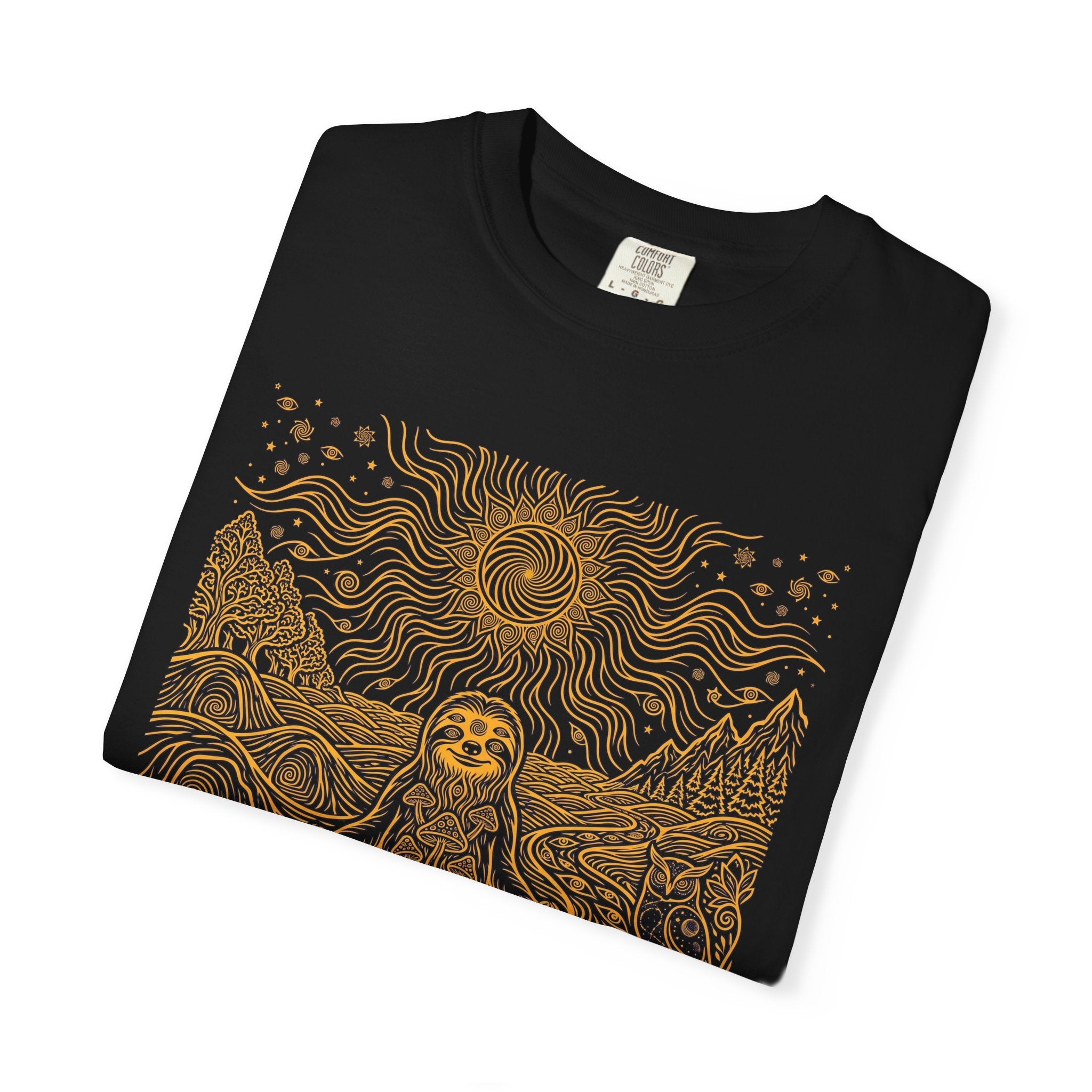 The Stillness — Meditating Sloth Mandala T-Shirt