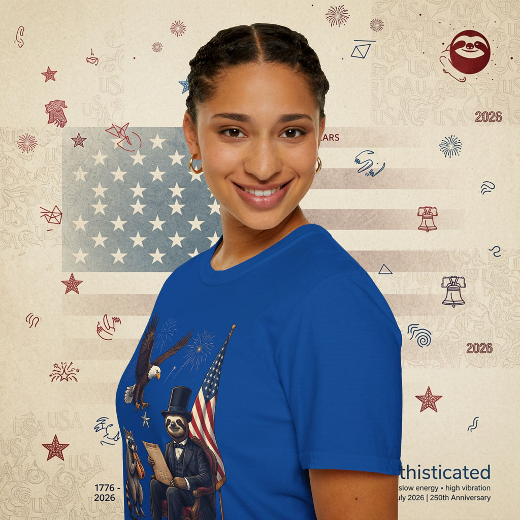 The Statesman — Lincoln-Era Sloth Portrait Tee