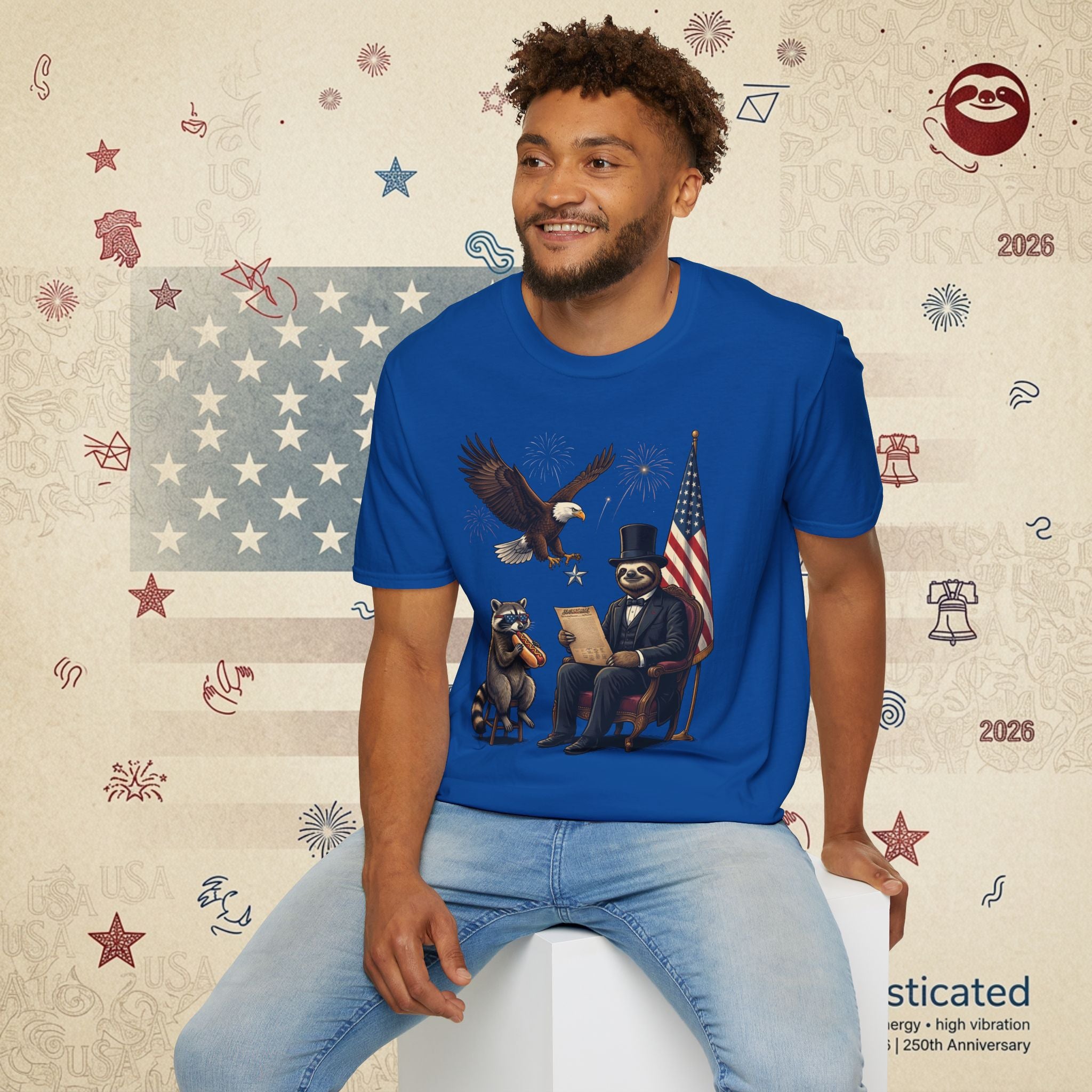 The Statesman — Lincoln-Era Sloth Portrait Tee