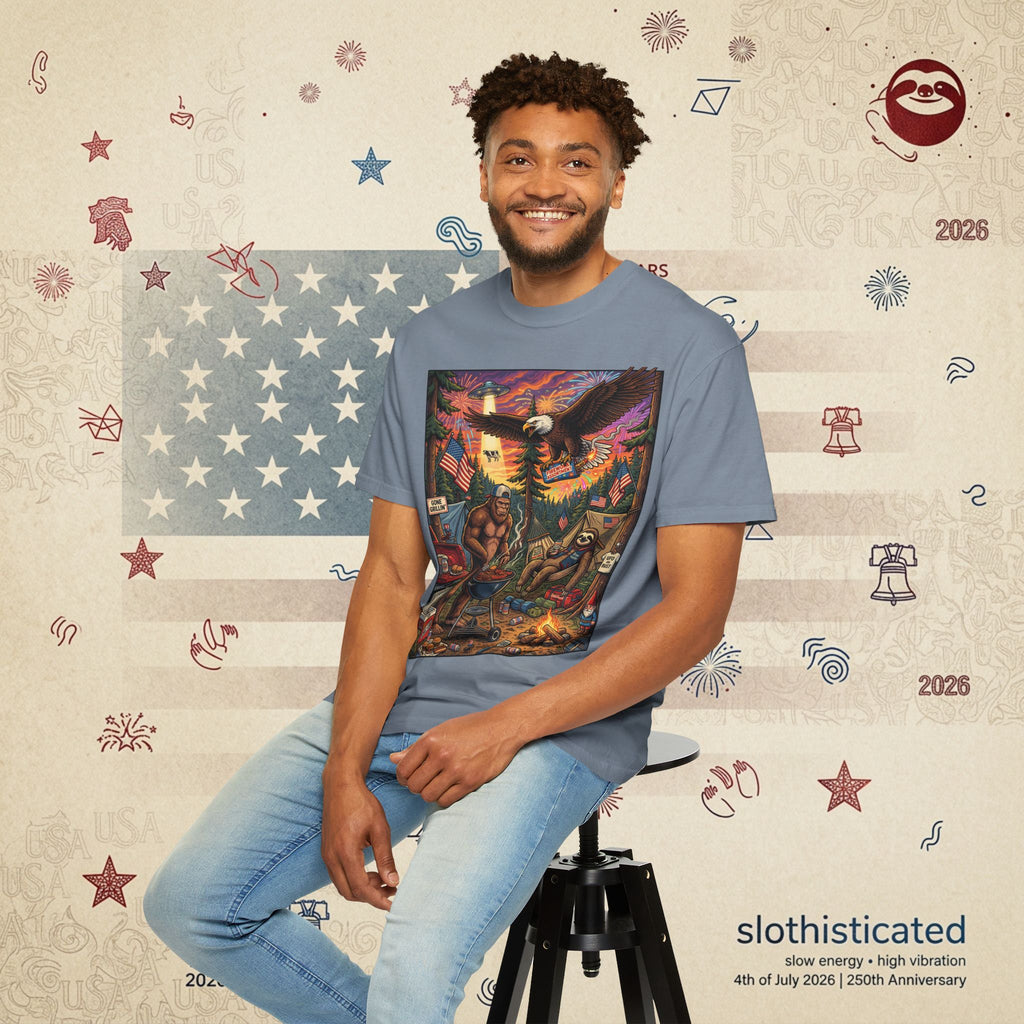 The Pitmaster — Patriotic Sasquatch Eagle Cookout T-Shirt