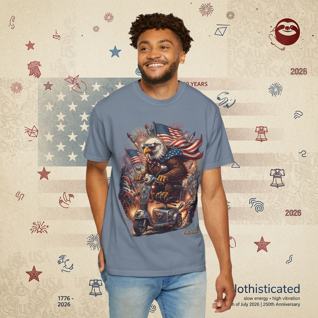 The Outrider — Patriotic Bald Eagle Motorcycle T-Shirt