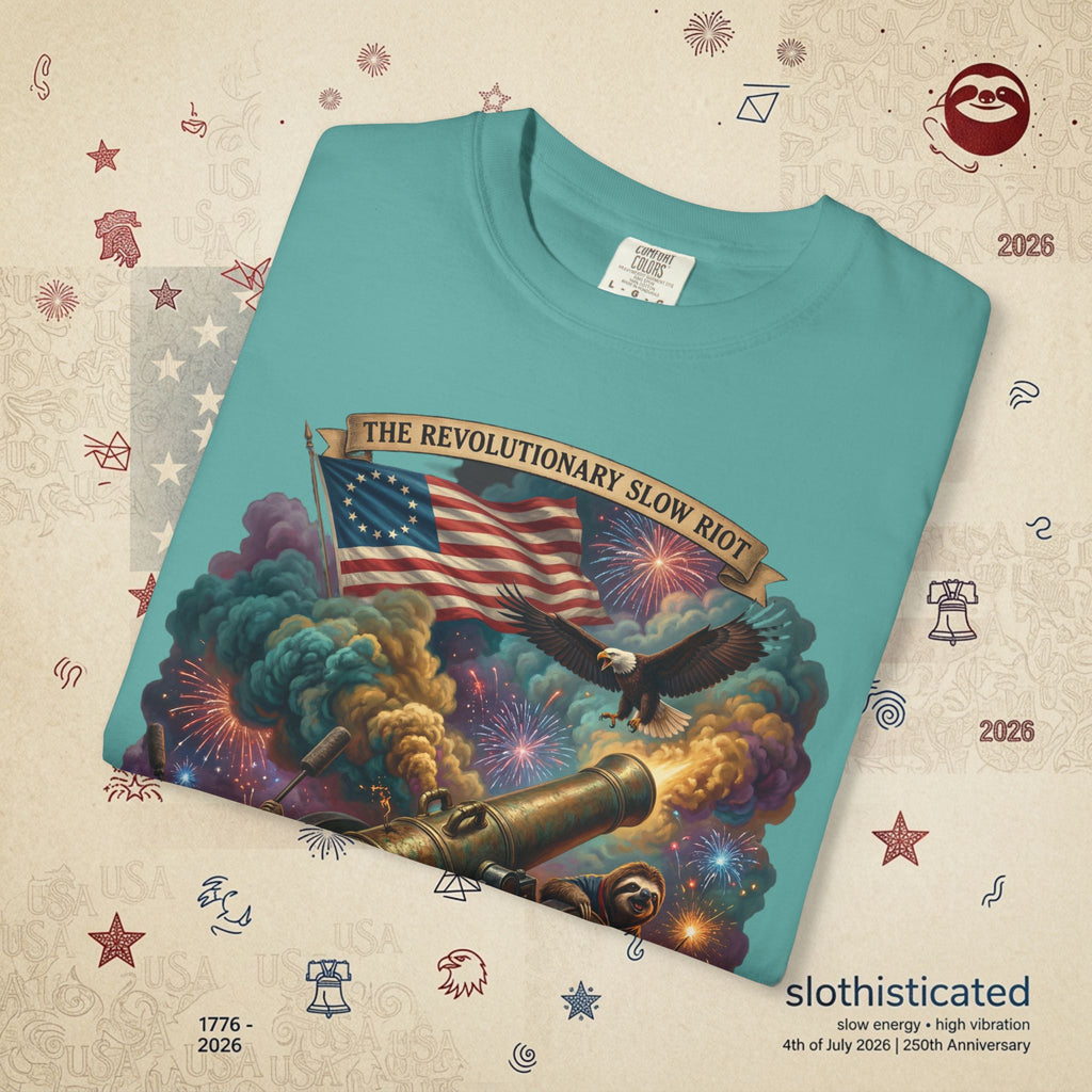 The Slow Riot — Patriotic Revolutionary Cannon 1776–2026 T-Shirt