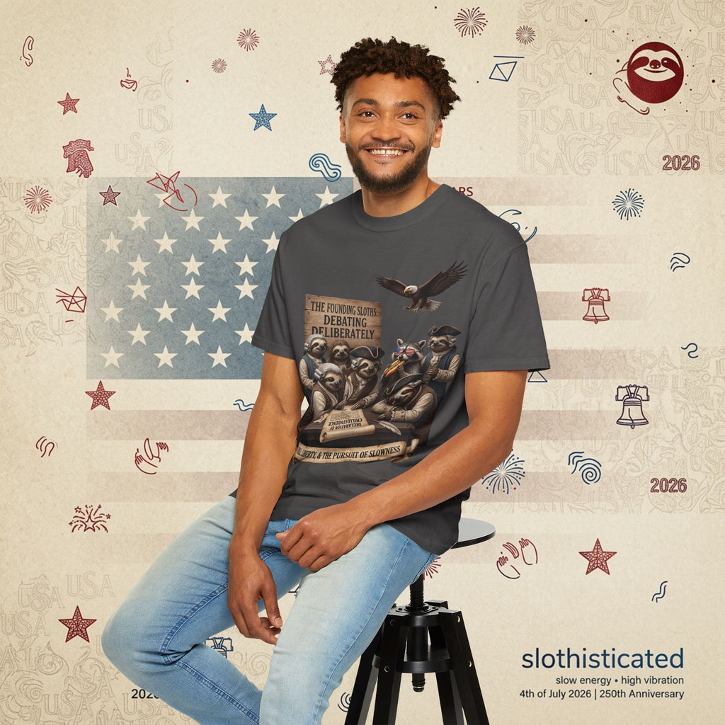 The Founding Sloths — Debating Deliberately Colonial Sloth Tee